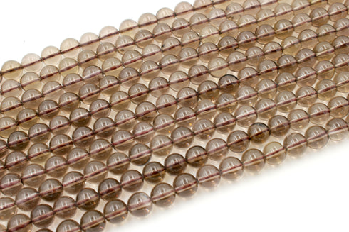 Smoky Quartz Gemstone Beads, 8mm, Round
